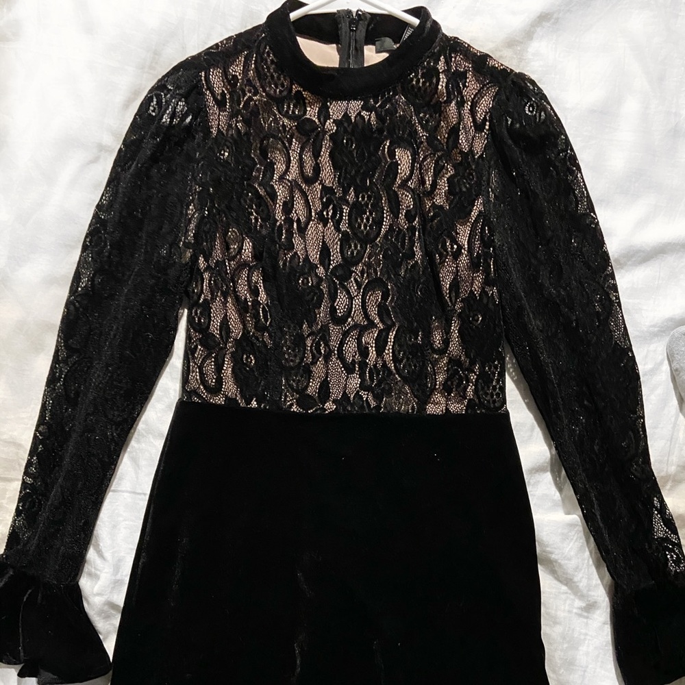 F21 holiday black dress